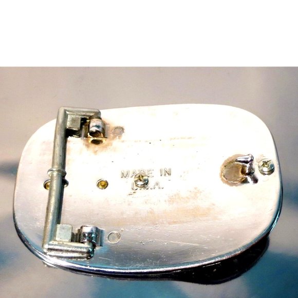 Western Cowboy Belt Buckle - Bronc Riding - Made in USA - 3.75 in x 2.75 in. - Picture 3 of 3